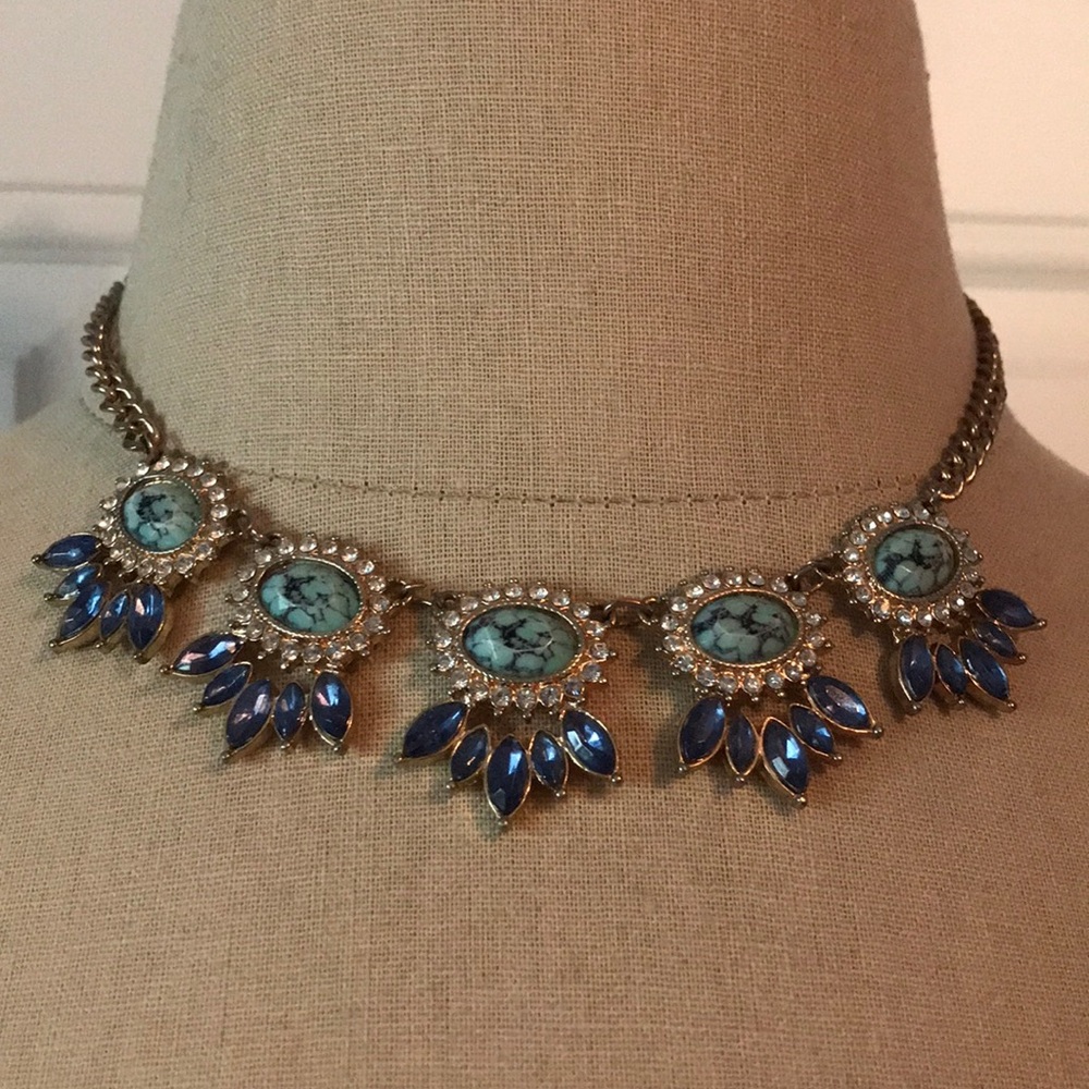Beautiful Blue & Turquoise Statement Necklace